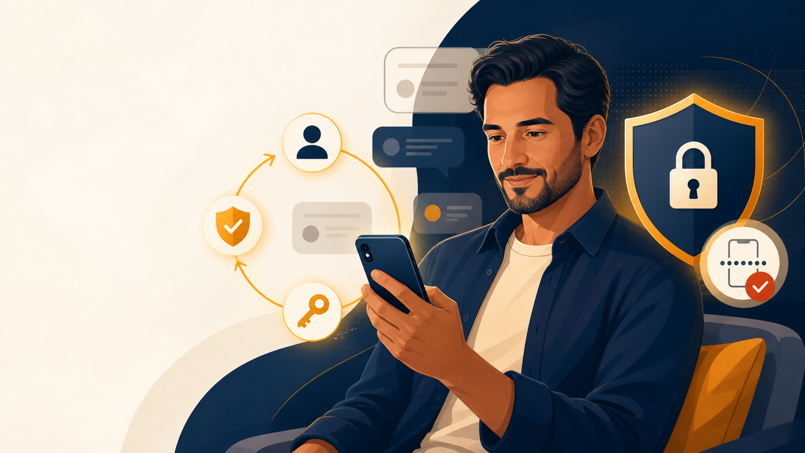 Pessoa recuperando uma conta de WhatsApp clonada