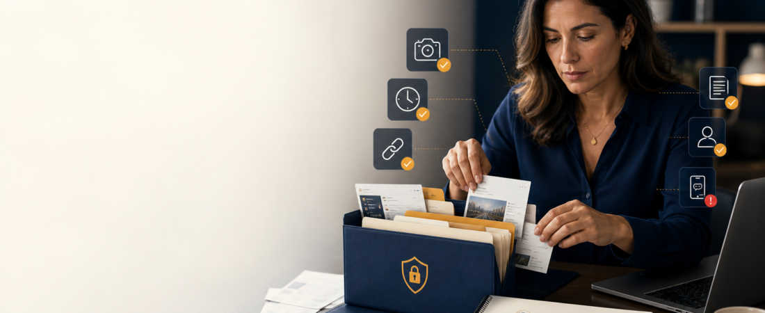 Como organizar provas digitais antes de registrar a ocorrência